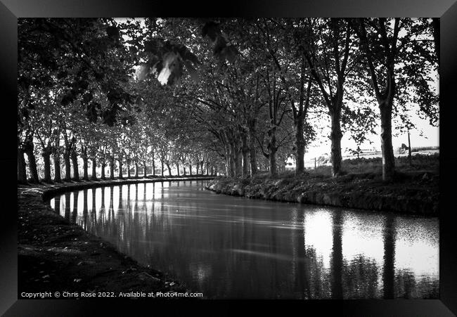 Canal du Midi, Capestang Framed Print by Chris Rose