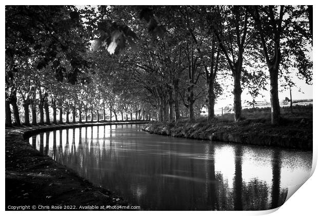Canal du Midi, Capestang Print by Chris Rose