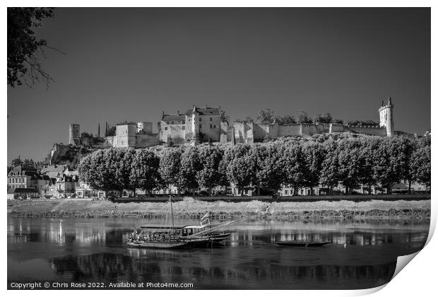 Chinon on the River Vienne Print by Chris Rose