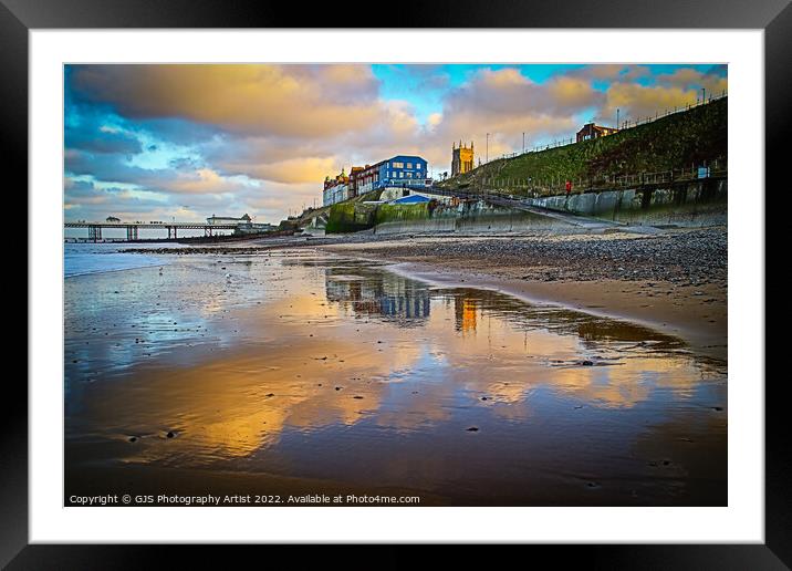 Cromer Along Clifftop and Reflections Framed Mounted Print by GJS Photography Artist