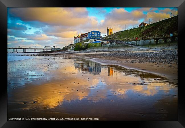 Cromer Along Clifftop and Reflections Framed Print by GJS Photography Artist