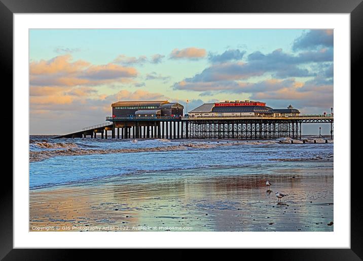 Cromer Pier with Lifeboat House Framed Mounted Print by GJS Photography Artist