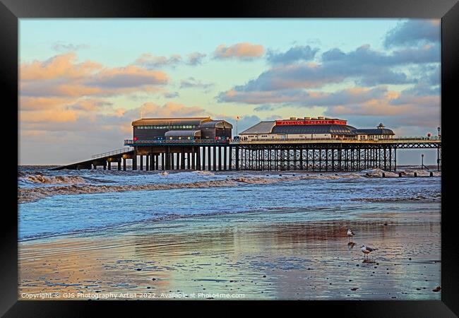 Cromer Pier with Lifeboat House Framed Print by GJS Photography Artist