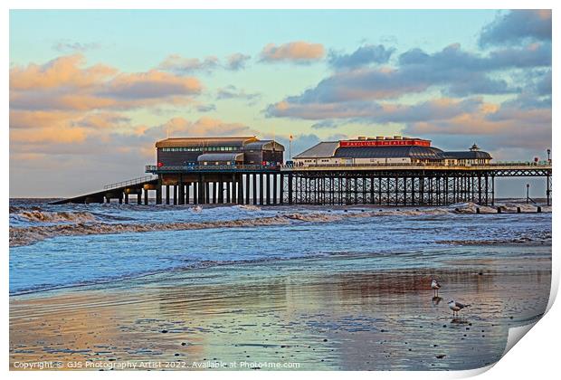 Cromer Pier with Lifeboat House Print by GJS Photography Artist