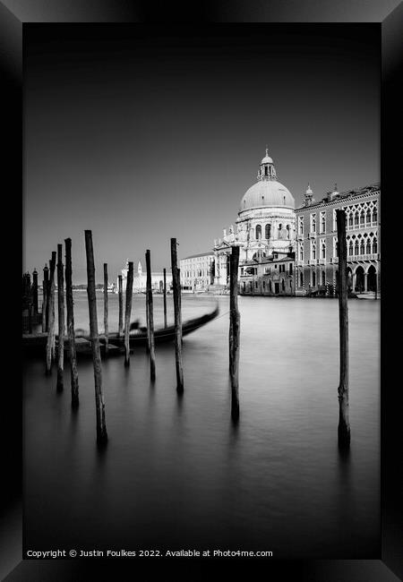 Santa Maria della Salute church, on the Grand Cana Framed Print by Justin Foulkes