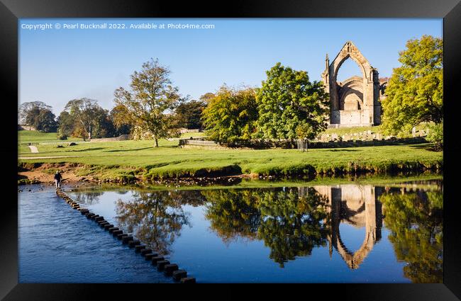 Bolton Abbey Reflected Yorkshire Dales Framed Print by Pearl Bucknall