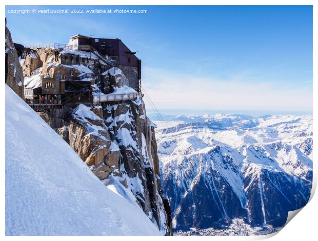 Aiguille du Midi Alps France Print by Pearl Bucknall