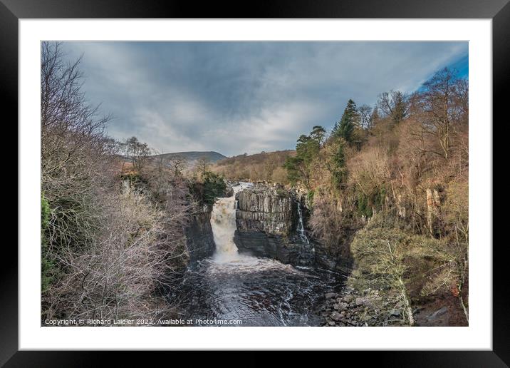 Winter Sun at High Force Waterfall, Teesdale Framed Mounted Print by Richard Laidler