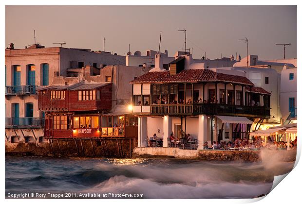 Little Venice - Mykonos Print by Rory Trappe