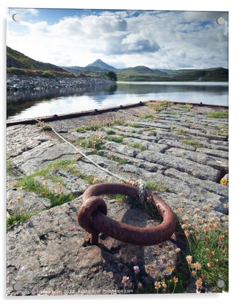 Ben Stack from Loch Inchard, Kinlochbervie, Sutherland, Highland, Scotland Acrylic by Louise Bellin