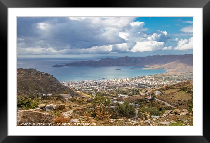 The Serene Beauty of Karystos Bay Framed Mounted Print by Margaret Ryan