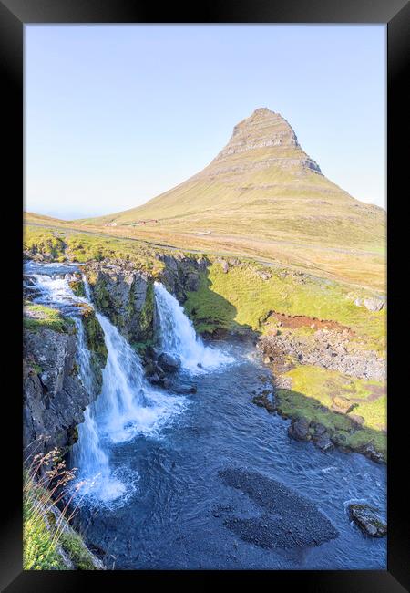 Kirkjufellsfoss in Iceland. Framed Print by Mark Godden