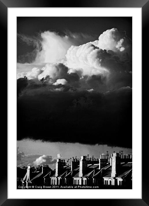 Gathering Storm clouds Framed Mounted Print by Craig Brown