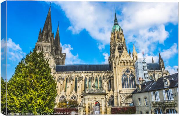 Arch Cathedral Church Bayeux Normandy France Canvas Print by William Perry