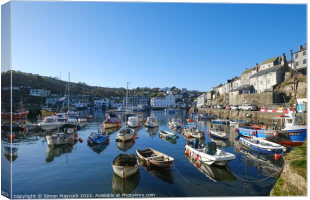 Mevagissey Harbour Canvas Print by Simon Maycock