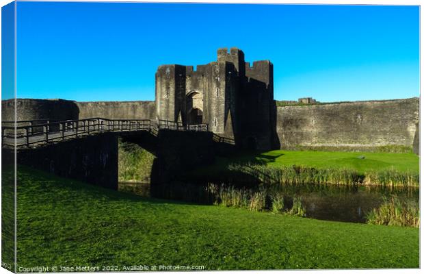 Caerphilly Castle  Canvas Print by Jane Metters