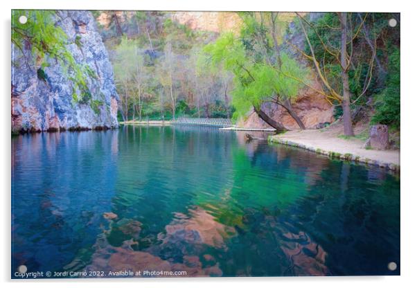 Natural park of the monastery of Piedra - Picturesque Edition - 1 Acrylic by Jordi Carrio