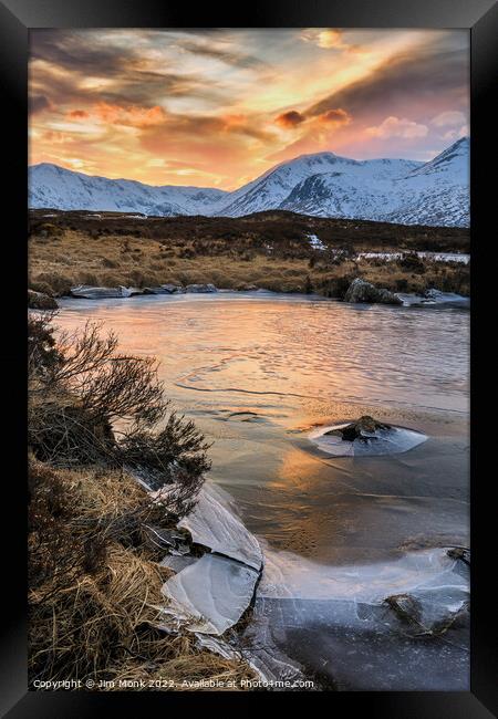 Loch Ba Sunset Framed Print by Jim Monk