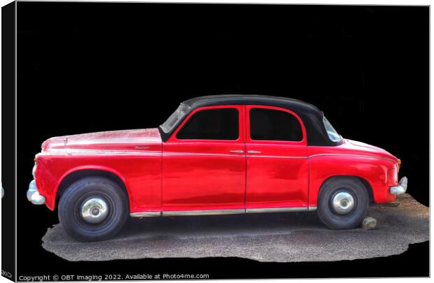 Red Rover 100 Best Of Retro British Car Canvas Print by OBT imaging