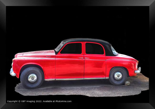 Red Rover 100 Best Of Retro British Car Framed Print by OBT imaging