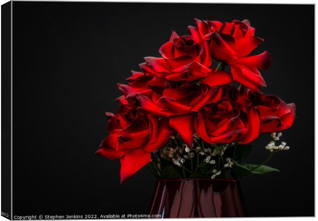 Red Roses Canvas Print by Stephen Jenkins