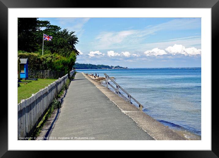 Bembridge promenade looking towards Seaview on the Isle Wight. Framed Mounted Print by john hill