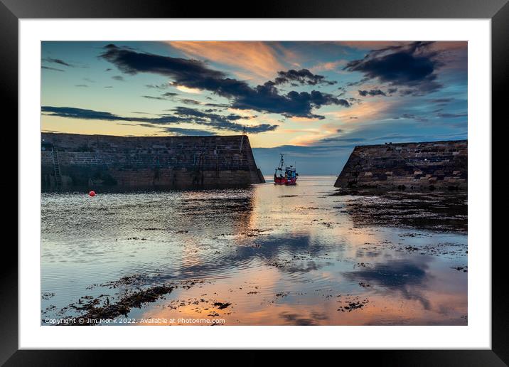 Early start from Cove Harbour Framed Mounted Print by Jim Monk