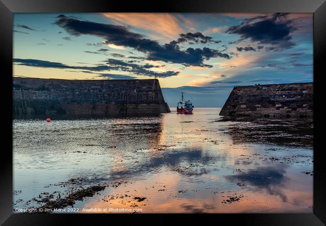 Early start from Cove Harbour Framed Print by Jim Monk