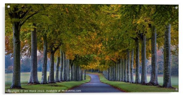 Beech Avenue - Moor Crichel Acrylic by Jim Monk