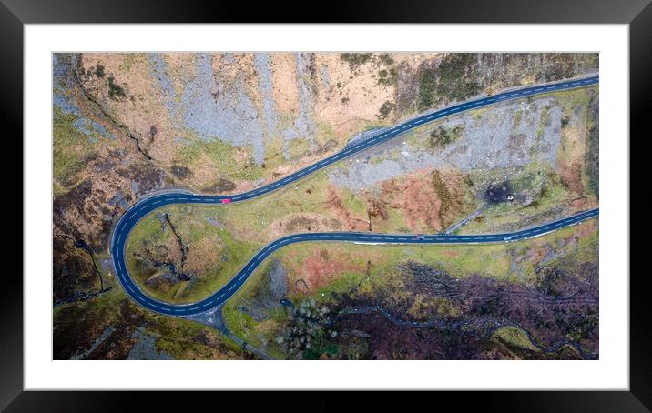 The loop en route to the Bwlch Framed Mounted Print by Leighton Collins