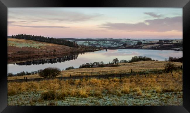 Cray Reservoir reflections Framed Print by Leighton Collins