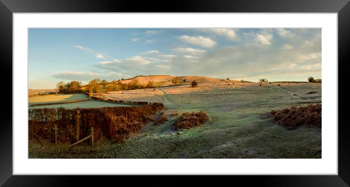 Panorama of Mynydd Illtud in South Wales Framed Mounted Print by Leighton Collins