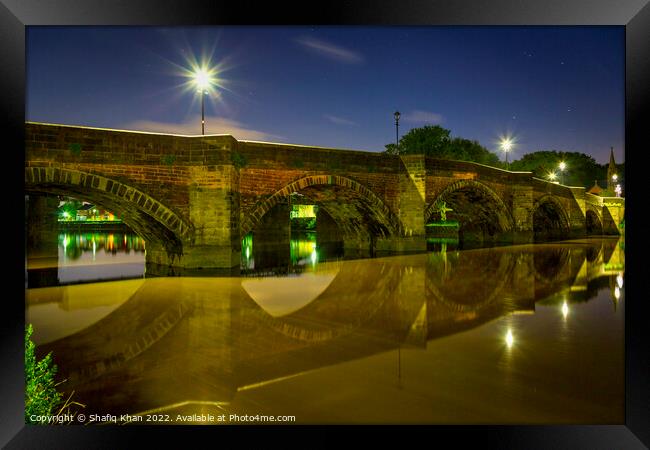 Penwortham Old Bridge, Preston, Lancashire Framed Print by Shafiq Khan
