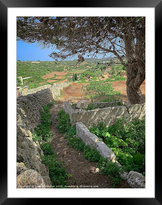 Country Path in Es Migjorn Menorca Framed Mounted Print by Deanne Flouton