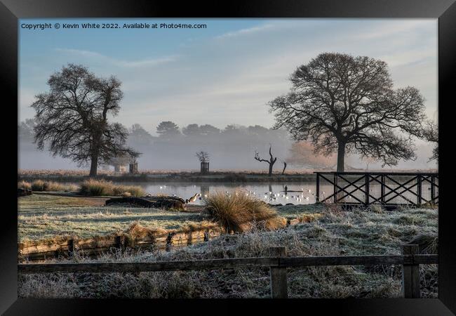 January frost sun and mist Framed Print by Kevin White