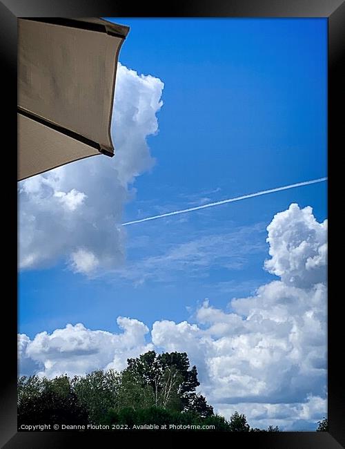 Ethereal Umbrella Sky Flight Framed Print by Deanne Flouton