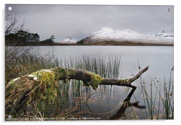 Loch Cul Dromannan Acrylic by Lady Debra Bowers L.R.P.S
