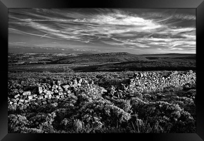 Burbage Moor and Houndkirk Hill  Framed Print by Darren Galpin