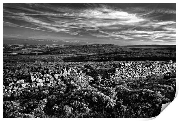 Burbage Moor and Houndkirk Hill  Print by Darren Galpin