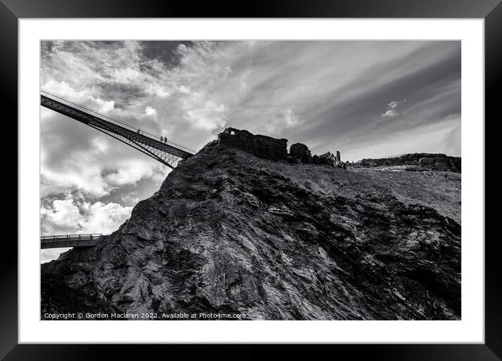 The New Bridge to Tintagel Castle, Cornwall Framed Mounted Print by Gordon Maclaren