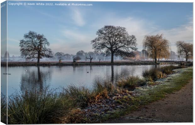 Cold January mornings in Surrey Canvas Print by Kevin White