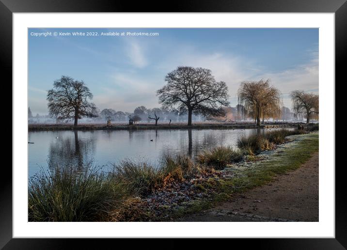 Cold January mornings in Surrey Framed Mounted Print by Kevin White