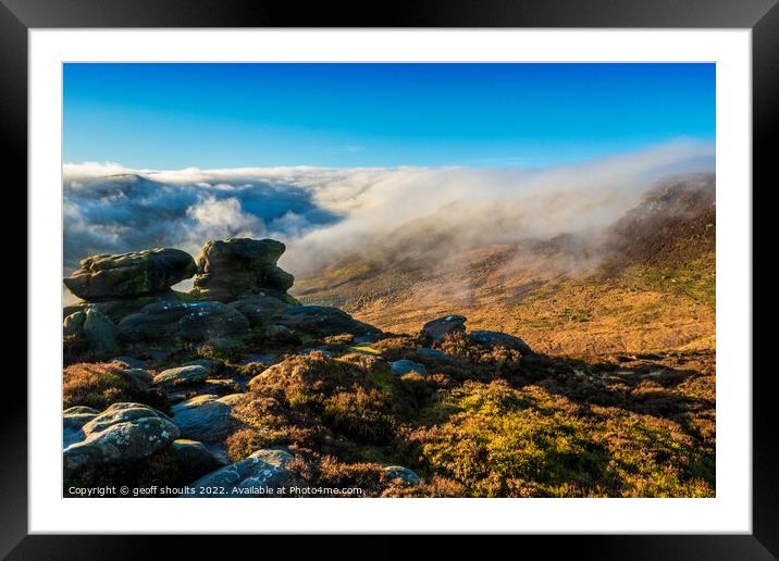 Kinder Scout Framed Mounted Print by geoff shoults