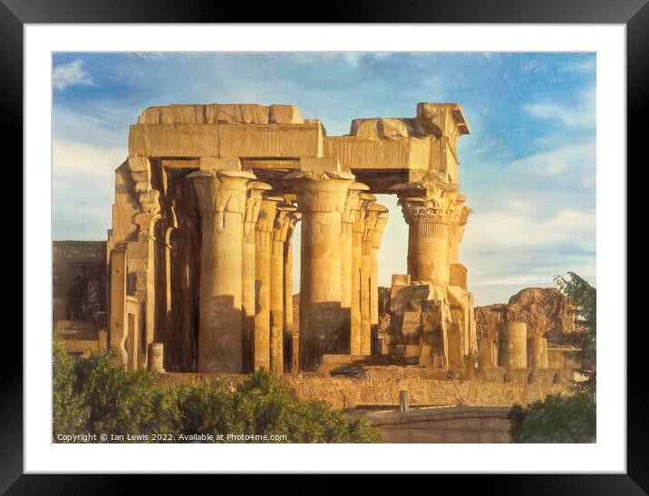 Temple of Kom Ombo in Egypt Framed Mounted Print by Ian Lewis