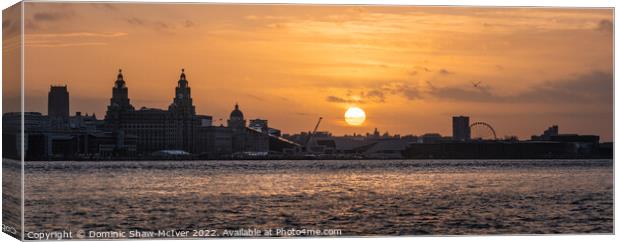 Liverpool at Sunrise Canvas Print by Dominic Shaw-McIver