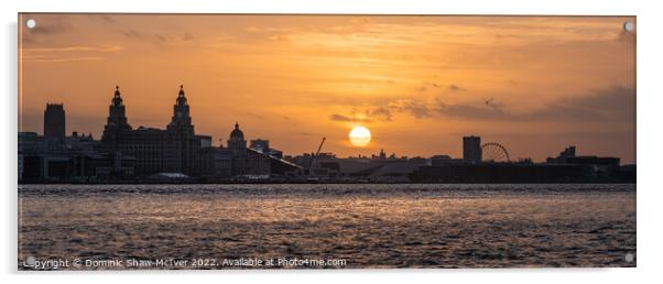 Liverpool at Sunrise Acrylic by Dominic Shaw-McIver