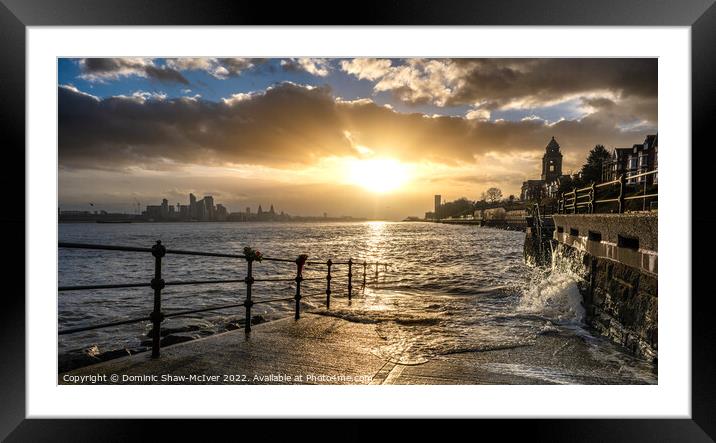 River Mersey Sunrise Framed Mounted Print by Dominic Shaw-McIver