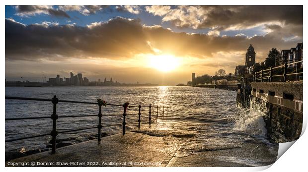 River Mersey Sunrise Print by Dominic Shaw-McIver