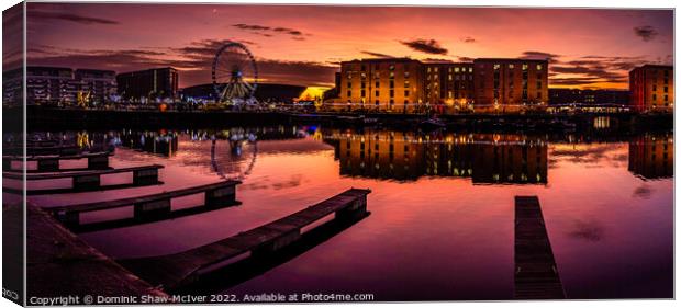 Salthouse Dock Reflections Canvas Print by Dominic Shaw-McIver