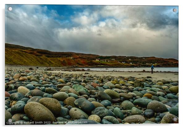 Large beach stones Acrylic by Richard Smith